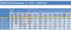 0.75kW (1.0hp) Three Phase Motor 4 Pole (1500RPM) 80 Frame