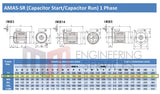 0.75kW (1.0hp) Single Phase Motor 2 Pole (3000RPM) 80 Frame